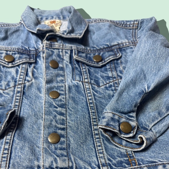 Toddler Route 66 Lil 66 Light Wash Denim Snap Button Front Jacket Size 4T - Picture 3 of 11